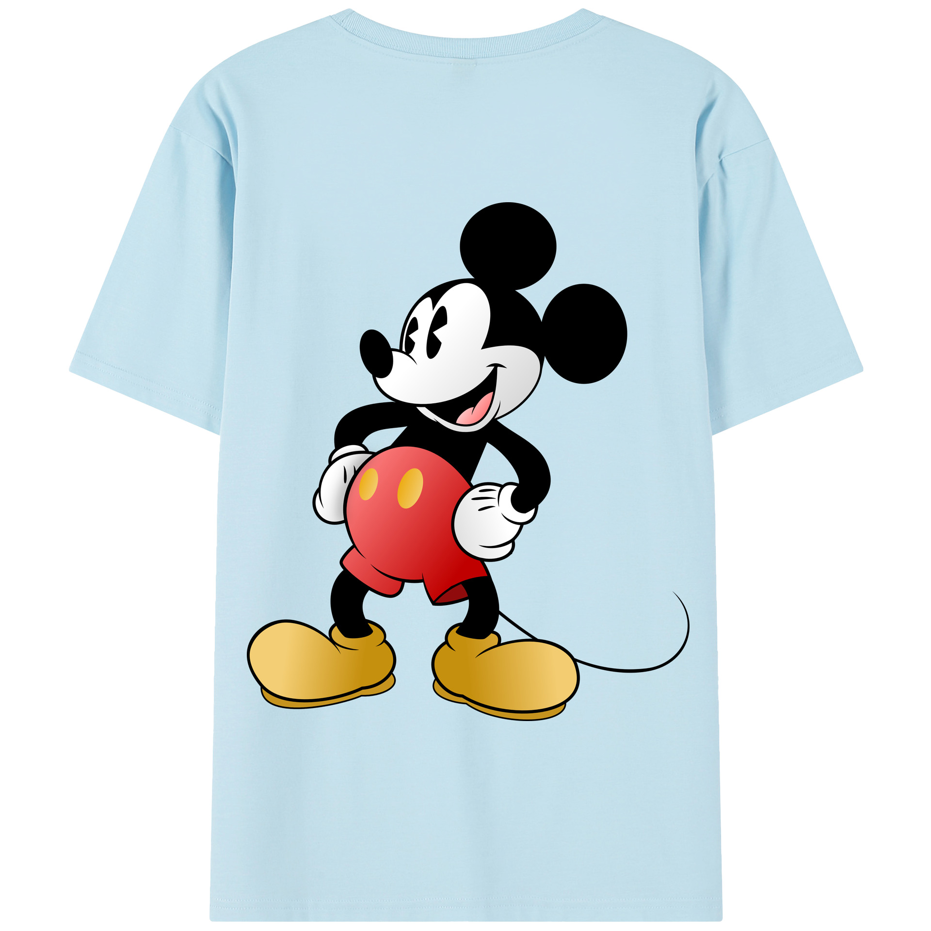 （画像用） ミッキーマウス Mickey Mouse 綿100％半袖Tシャツ（背面プリント）